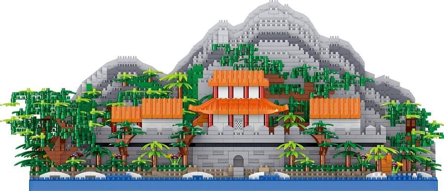 Lezi Er Hai Lake Nanoblocks miniblocks Bouwset 3D puzzel 3884 bouwsteentjes LZ8249