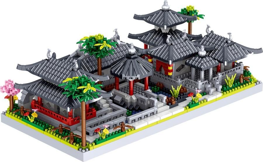 Lezi Suzhou Garden (klein) Nanoblocks miniblocks Bouwset 3D puzzel 1428 bouwsteentjes LZ8282