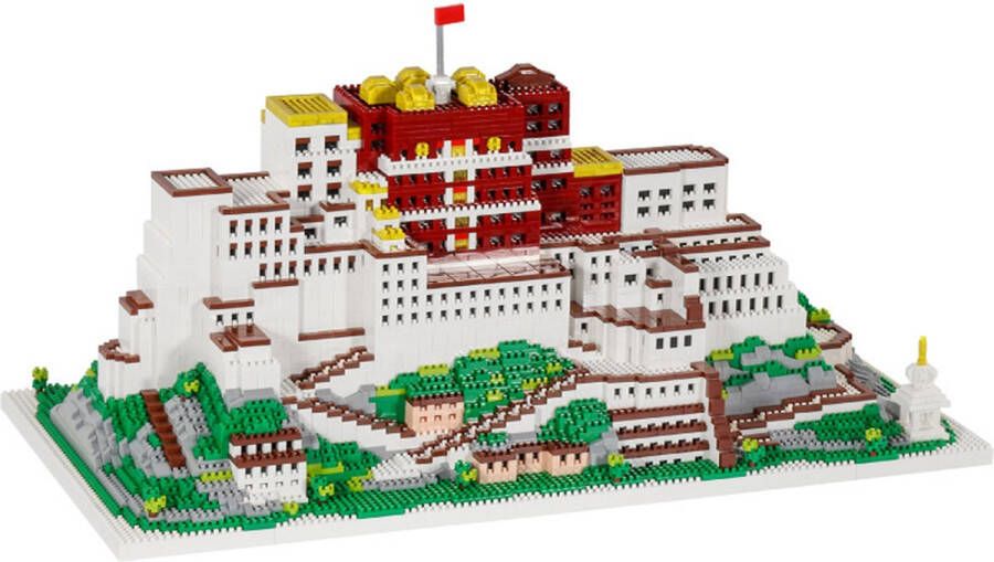 Lezi Potala Paleis van de Dalai Lama Lhasa (klein) LZ8244 Architectuur Gebouwen Nanoblocks miniblocks Bouwset 3D puzzel 2782 bouwsteentjes