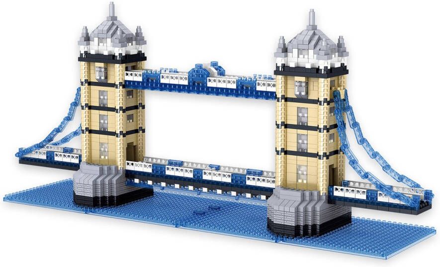 Lezi Tower Bridge London Architectuur Gebouwen Nanoblocks miniblocks Bouwset 3D puzzel 1936 bouwsteentjes