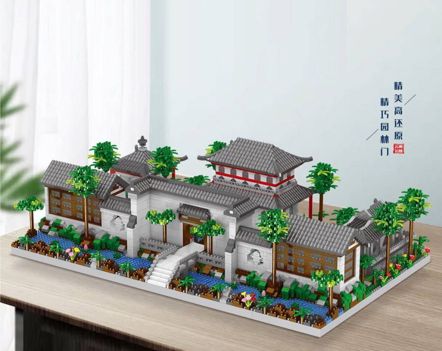 Lezi Tuinen van Suzhou (poortgebouw) Nanoblocks miniblocks Bouwset 3D puzzel 5304 bouwsteentjes
