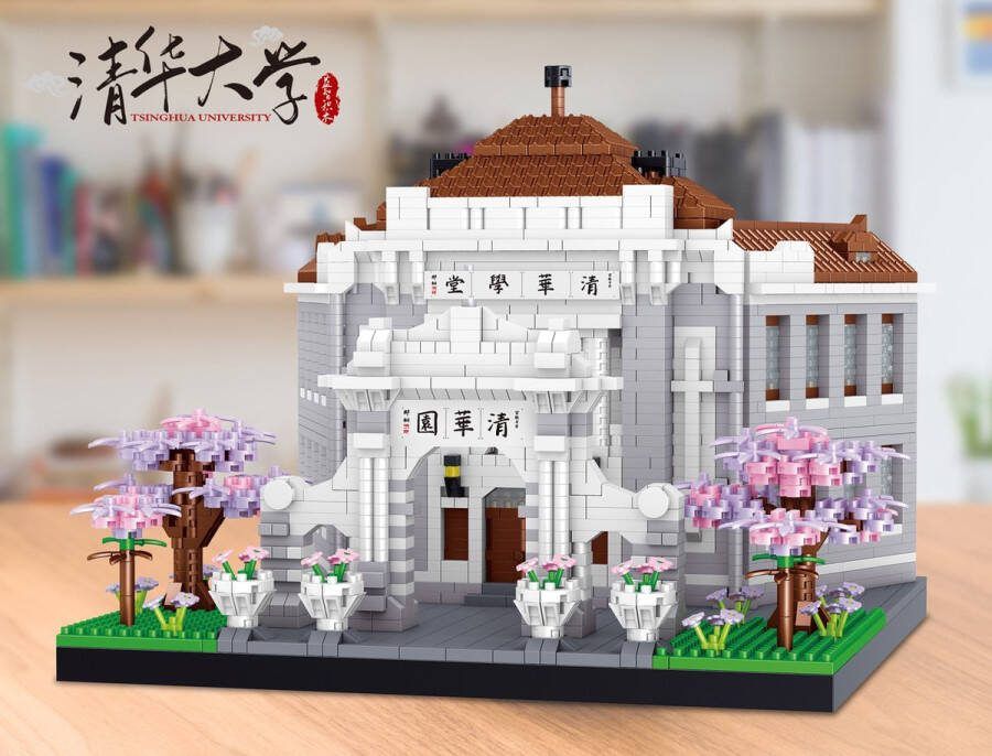 Lezi Universiteit van Tsinghua Nanoblocks miniblocks Bouwset 3D puzzel 3624 bouwsteentjes LZ8255
