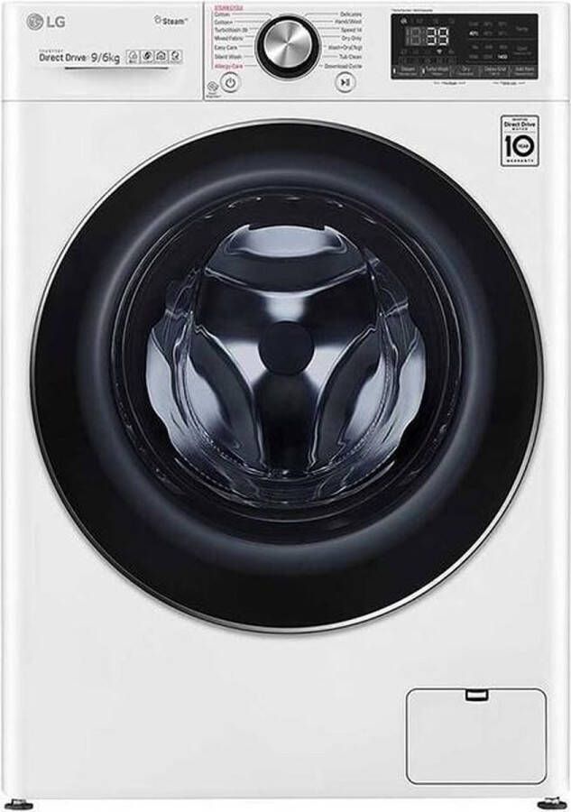 LG F4DV909H2E Was-droogcombinatie Vrijstaand Voorbelading Wit