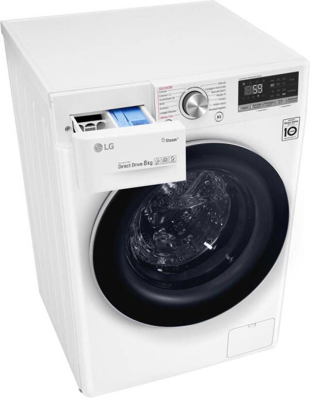 LG F4WV708P1 wasmachine Voorbelading 8 kg 1360 RPM Wit