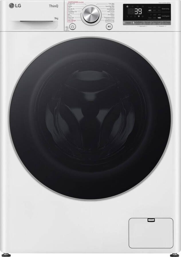 LG GC3R709S1 A-10% 9 kg Wasmachine met TurboWash™ 39 Slimme AI DD™ motor Hygiënisch wassen met stoom ThinQ™