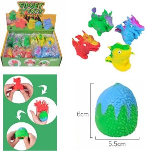 LG-Imports 12 stuks Dragon flip to egg reversible omkeerbaar draken ei FIDGET toy