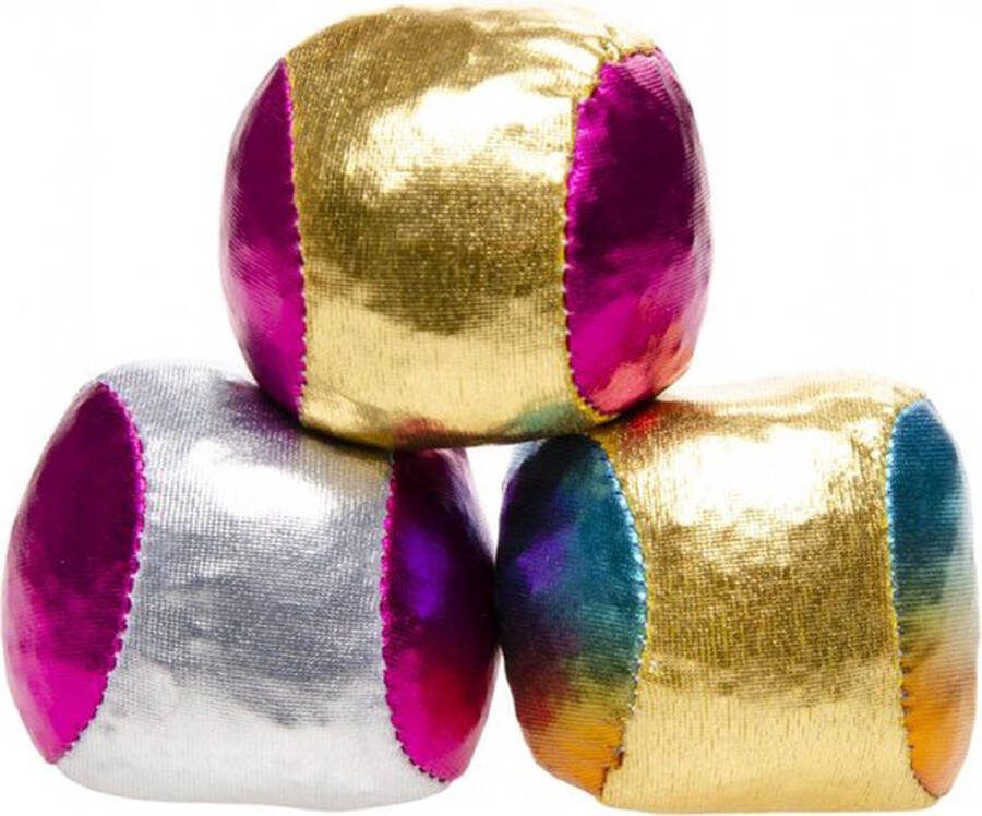 LG-Imports 2 x 3 stuks Jongleerballen Space Metallic