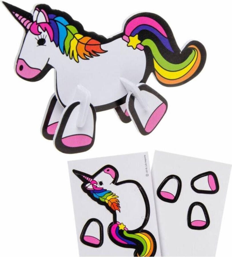 LG-Imports 8 stuks 3D puzzels unicorn eenhoorn uitdeelcadeautjes