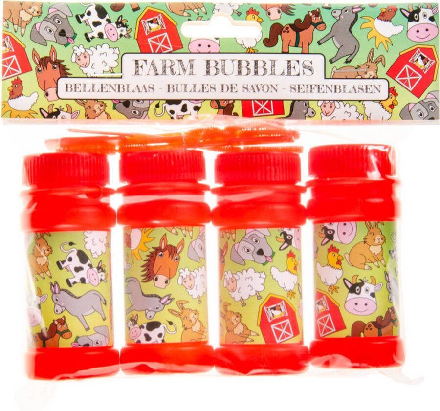LG-Imports Bellenblaas Boerderijdieren 4x60ml 3 pakjes