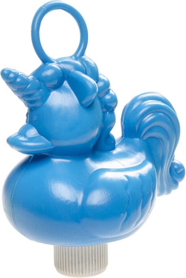 LG-Imports Blauw eenhoorn badeend badspeelgoed 12 cm Met oogje voor het hengelspel Uitdeelspeelgoed