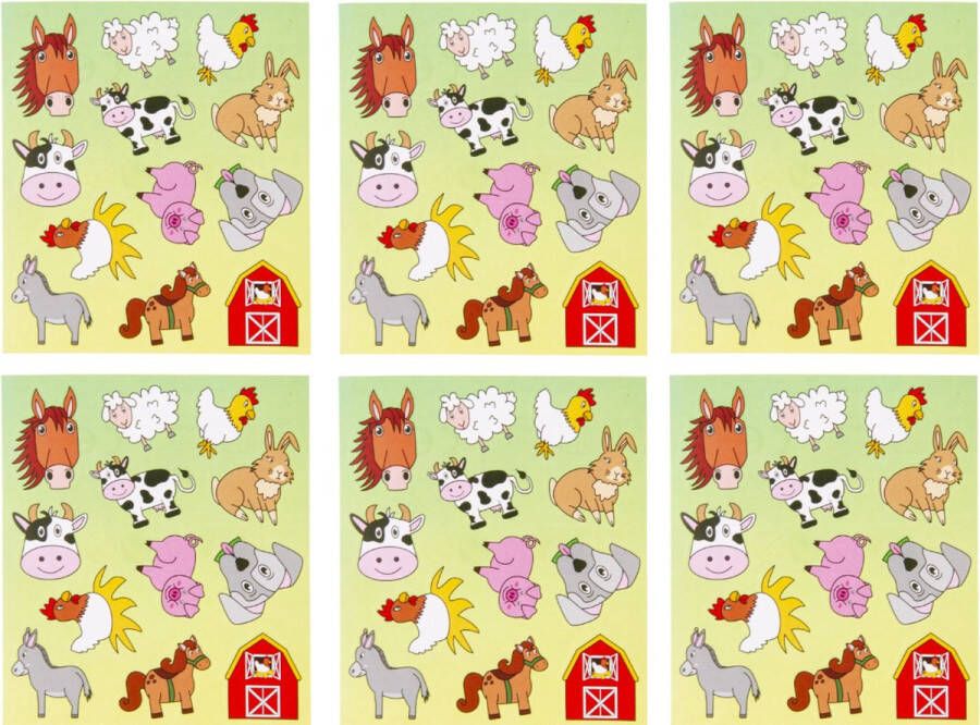 LG-Imports Boerderijdieren Stickers | Traktatie | Boerderij Dieren | 6 Stickervellen 11 5 X 10 cm