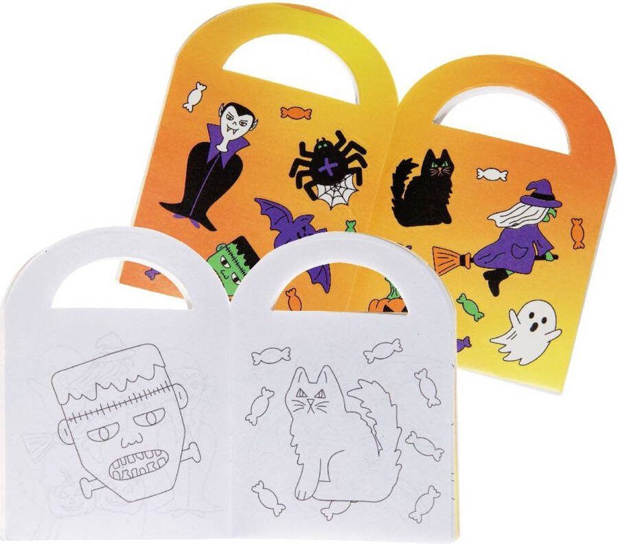 LG-Imports Kleurboek Met Stickers Halloween 48st