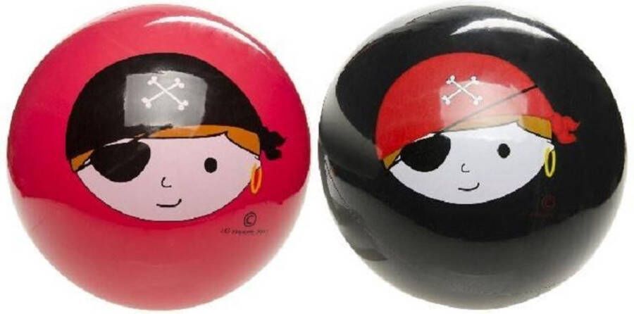 LG-Imports Piraten bal 2 stuks| rood en zwart | themafeestje | piraat