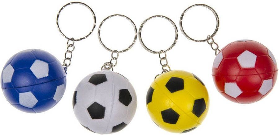 LG-Imports Sleutelhanger Voetbal Gekleurd Soft 48st