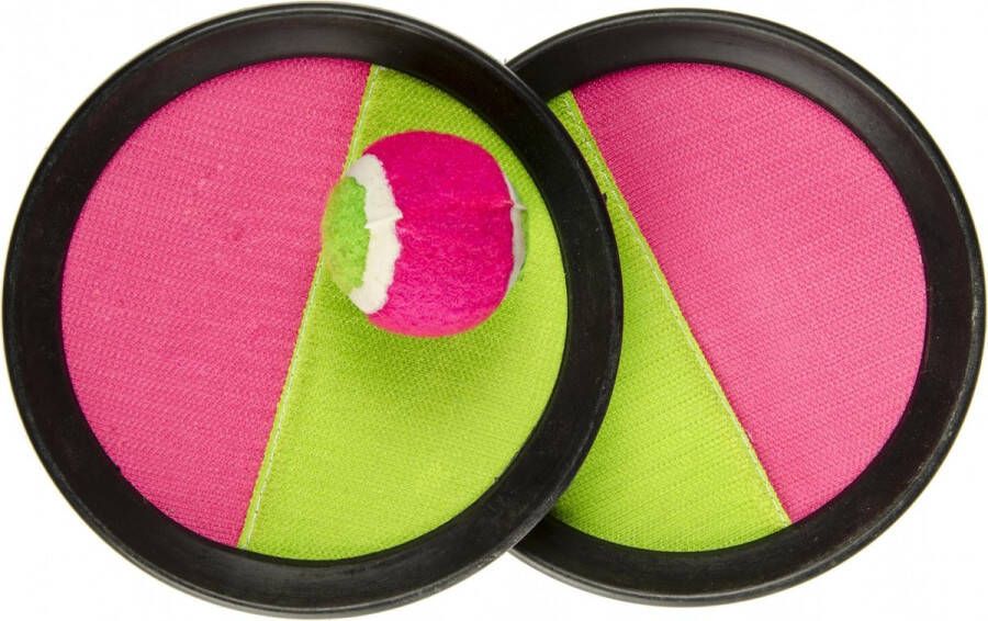 LG-Imports vangspel klittenband roze groen 16 cm