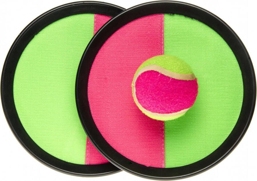 LG-Imports vangspel klittenband roze groen 18 cm