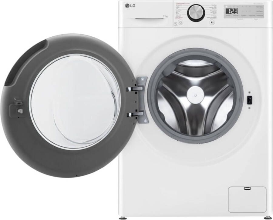 LG Wasmachine F4WR3011S6W A %10- 11KG Wit met zwart deur