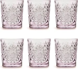 Libbey Drinkglas Hobstar Charm Lavender – 355 ml 35 5 cl 6 stuks vintage design vaatwasserbestendig hoge kwaliteit