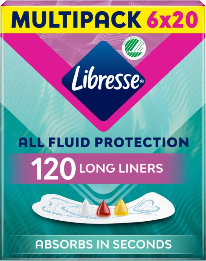 Libresse Extra Protection Extra Long inlegkruisjes 6 x 20 stuks