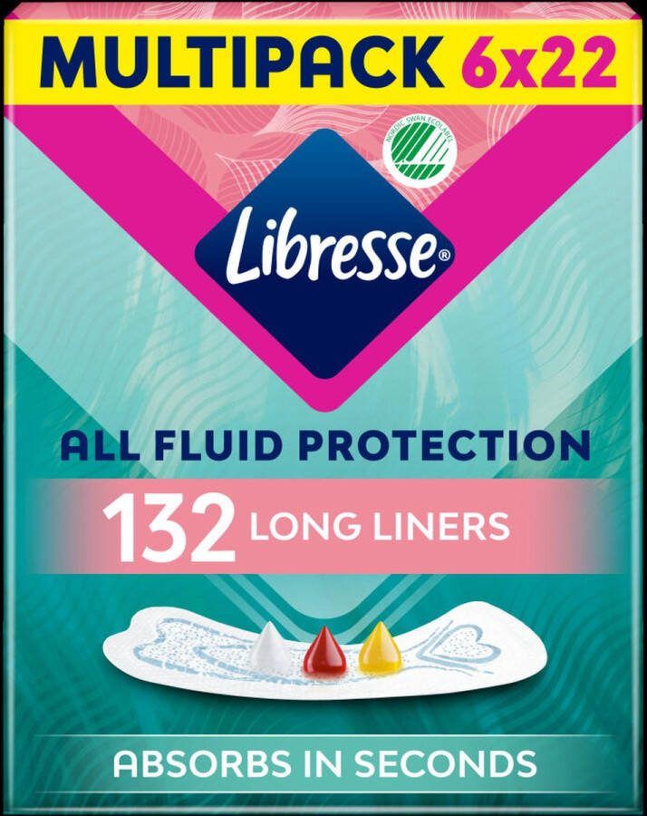 Libresse Extra Protection Long inlegkruisjes 6 x 22 stuks