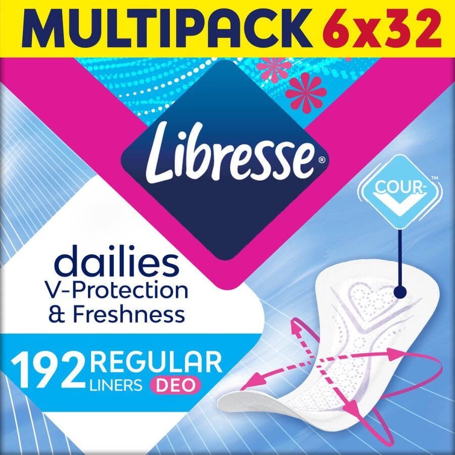 Libresse Normal Deo Fresh inlegkruisjes 6 x 32 halfjaar voorraad