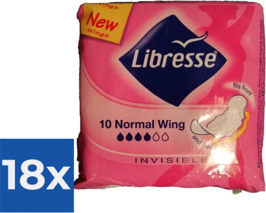 Libresse Normal Wing 10 stuks Maandverband Voordeelverpakking 18 stuks