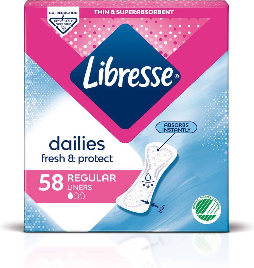 Libresse Regular Inlegkruisjes 5x58 stuks Voordeelverpakking