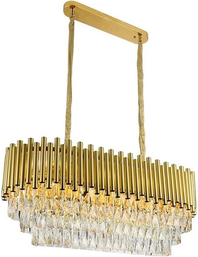 Lichtenstijl Kroonluchter Astraluxe Series Hanglamp Goud Ovaal 80*35 CM