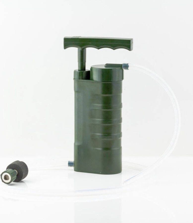 Liebdy Waterfilter Survival – Survival Kit Water Filter – Zuiver en Schoon Drinkwater – Gemakkelijke bediening – Waterzuiveringsapparaat Outdoor – 5000ML – Professioneel Waterfilter – met Opbergtas Groen