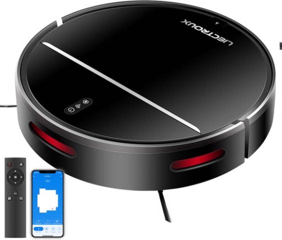 LIECTROUX M7S Pro Robotstofzuiger met Dweilfunctie 4000Pa Zuigkracht Slimme Navigatie Werkt met Alexa & Google Home