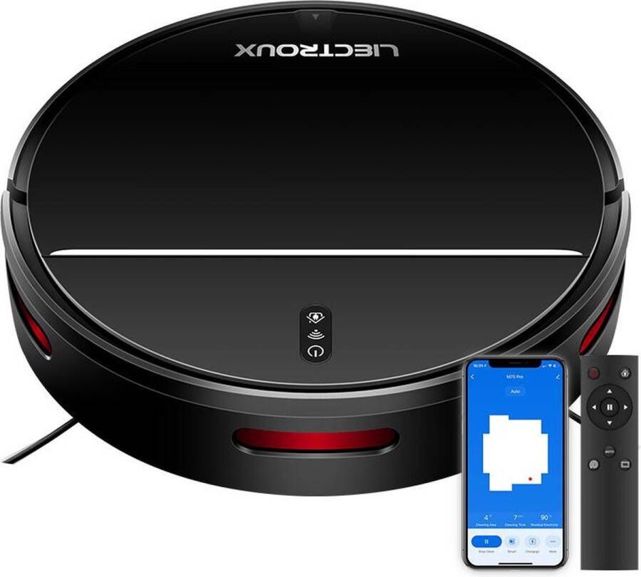 Liectroux Model M7S PRO Robot Stofzuiger Droog en Nat Dweilen Combo Smart Mapping WiFi App 4KPa Zuigkracht Borstelloze Motor Werkt met Alexa en Google Assistant Ideaal voor Huisdierhaar Tapijt Harde Vloer