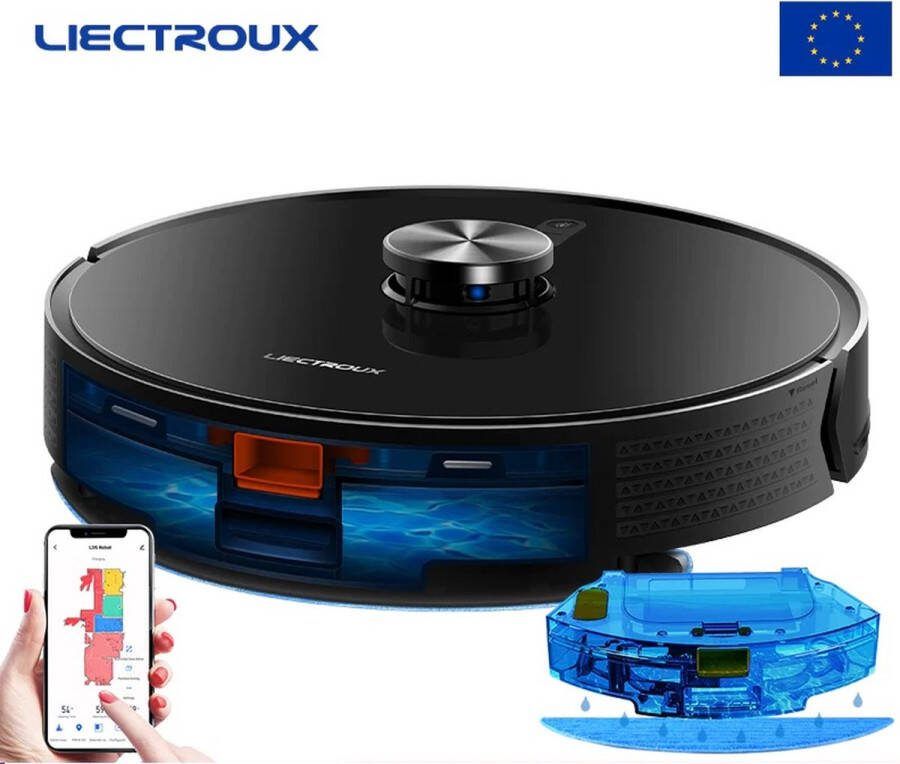 Liectroux Model X6 Robotstofzuiger met Dweilfunctie Bediening Via App 6500Pa LDS-Lasernavigatie