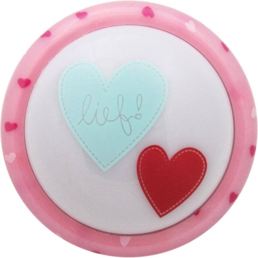 Lief! Lifestyle LIEF! LED push light Nachtlamp Babykamer Kinderkamer Roze Hartje