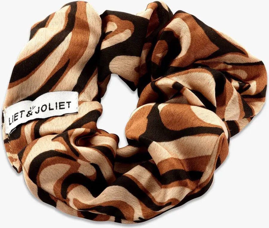Liet&Joliet Scrunchie satin Wild bruin