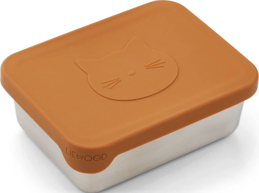 Liewood Ako Lunchbox Brooddoos Broodtrommel Cat Mustard