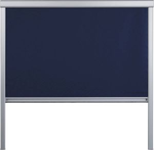 Lifa-Living Dakvenstergordijn 117 3 x 79 5 cm Blauw Verduisterend Cassette Zijprofiel Schroevendraaier voor Montage Polyester