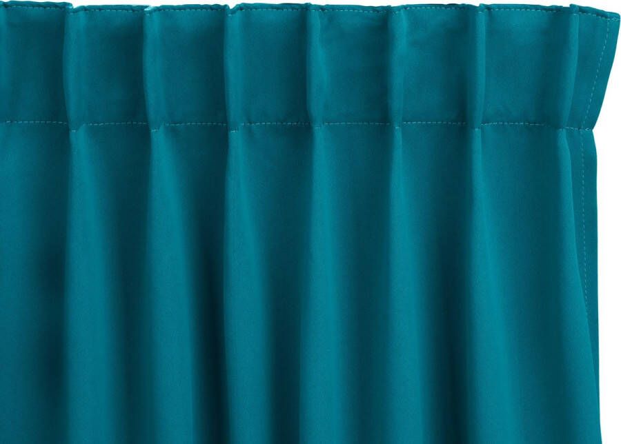 Lifa-Living Gordijn Teal Verduisterend & Geluidswerend Verduisteringsgordijnen met Ringen 100% Polyester 150 x 250 cm 1 Stuk