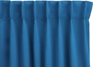 Lifa-Living Gordijn Teal Verduisterend & Geluidswerend Verduisteringsgordijnen met Ringen 100% Polyester 250 x 150 cm 1 Stuk