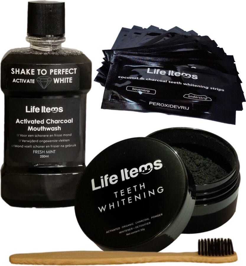 Life items Tandenbleekset voor Teeth Whitening inclusief Gratis Whitening Strips Wittere Tanden Bleken Frisse Adem Tandsteen Tandplak Gele Tanden