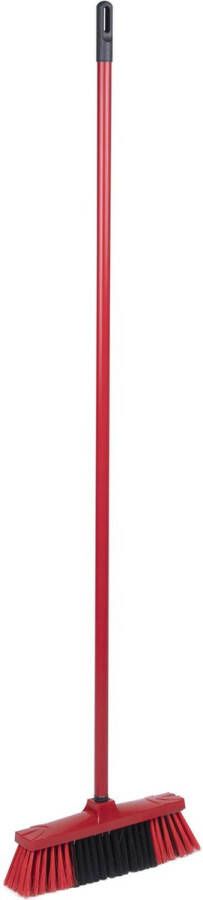 Lifetime Bezem Rood 1 20 meterDirt Devil 280x50x1200mm 368gr PP PET MT handle DSPx60