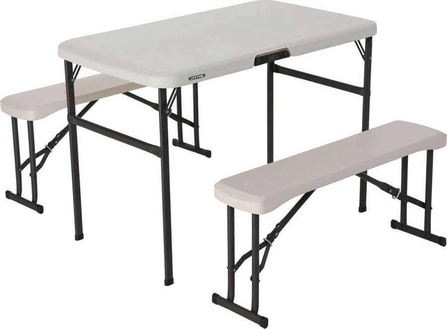 Life-time Lifetime folding picnic table with benches
