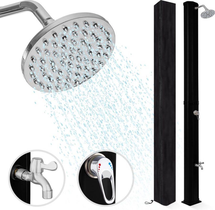 LifeGoods Buitendouche Solar 360° Draaibare Douchekop 35L Zwart