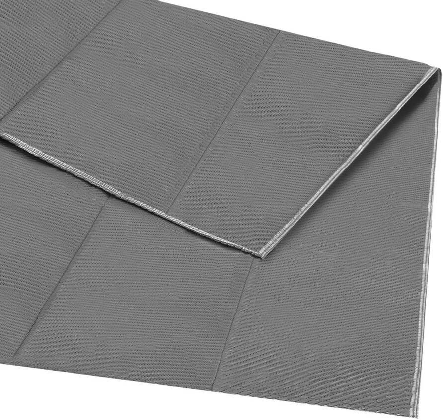 LifeGoods Buitenkleed 183x290CM Vloerkleed Tuintapijt Buitentapijt Incl. Draagtas Grijs