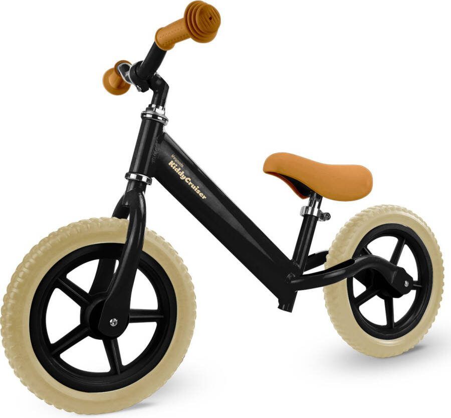LifeGoods KiddyCruiser Loopfiets 2 jaar Jongens en Meisjes Balance Bike Zwart