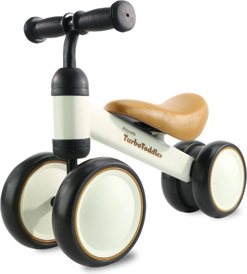 LifeGoods TurboToddler Loopfiets Speelgoed Vanaf 1 jaar Jongens en Meisjes Kinderstep Crème