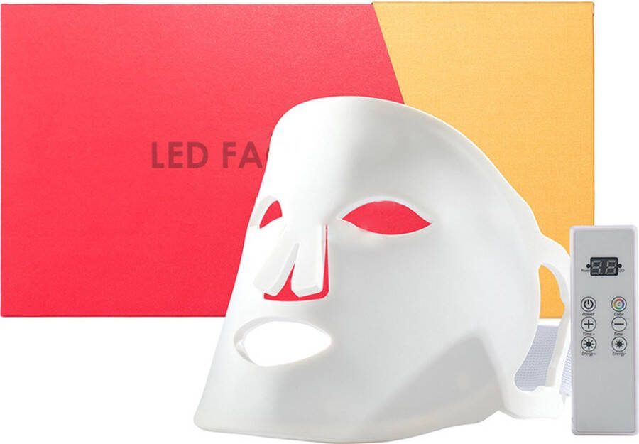 Lifelab LED Rood Licht therapie Gezichtsmasker Collageen Infraroodlamp 7 kleuren Acne Lichttherapie Anti Aging Infrarood Masker Face Mask Skincare