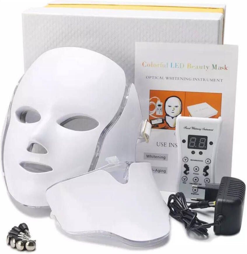 Life's Green Lichttherapie LED Gezichtsmasker werkt o.a. tegen Acne Vette Huid Rimpels Sproeten Huidverzorging Huidverjongingsapparaat Gezichtsreiniger Skincare