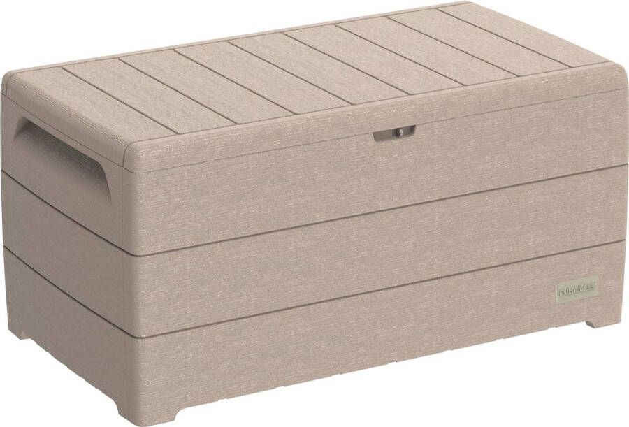LifeStages 416L plastic kussenbox opbergdoos voor buiten terrasbox en tuinorganizer afsluitbare plastic kussenbox met gasfles en zijkant