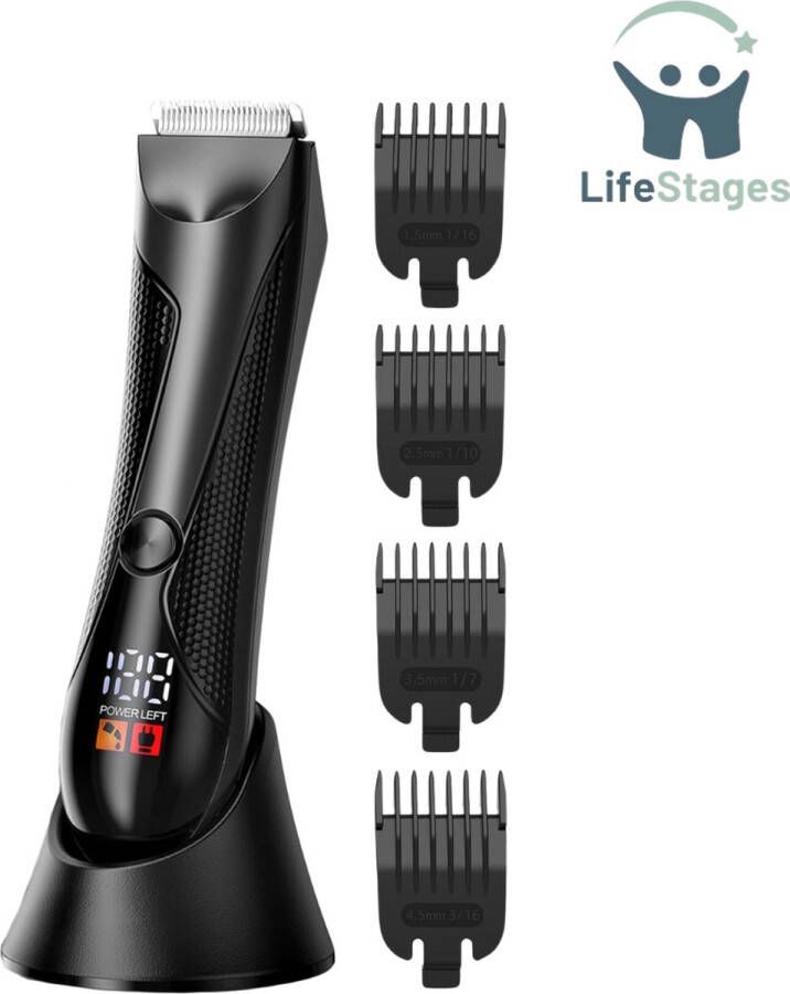 LifeStages Bodygroomer mannen Scheerapparaat Baardtrimmer Body Trimmer Heren Comfortabel Efficiënt