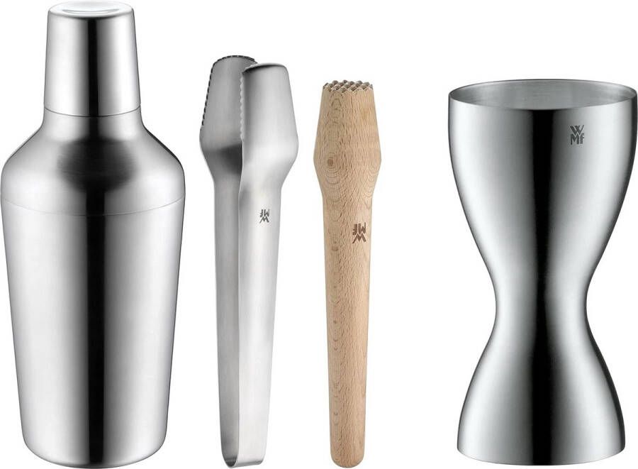 LifeStages Cocktail Set 5-delig barset met roestvrij stalen cocktailshaker 700 ml barmaat cocktailzeef & loft barmaat met 2 eenheden 2 cl en 4 cl kleine maatbeker voor exacte dosering